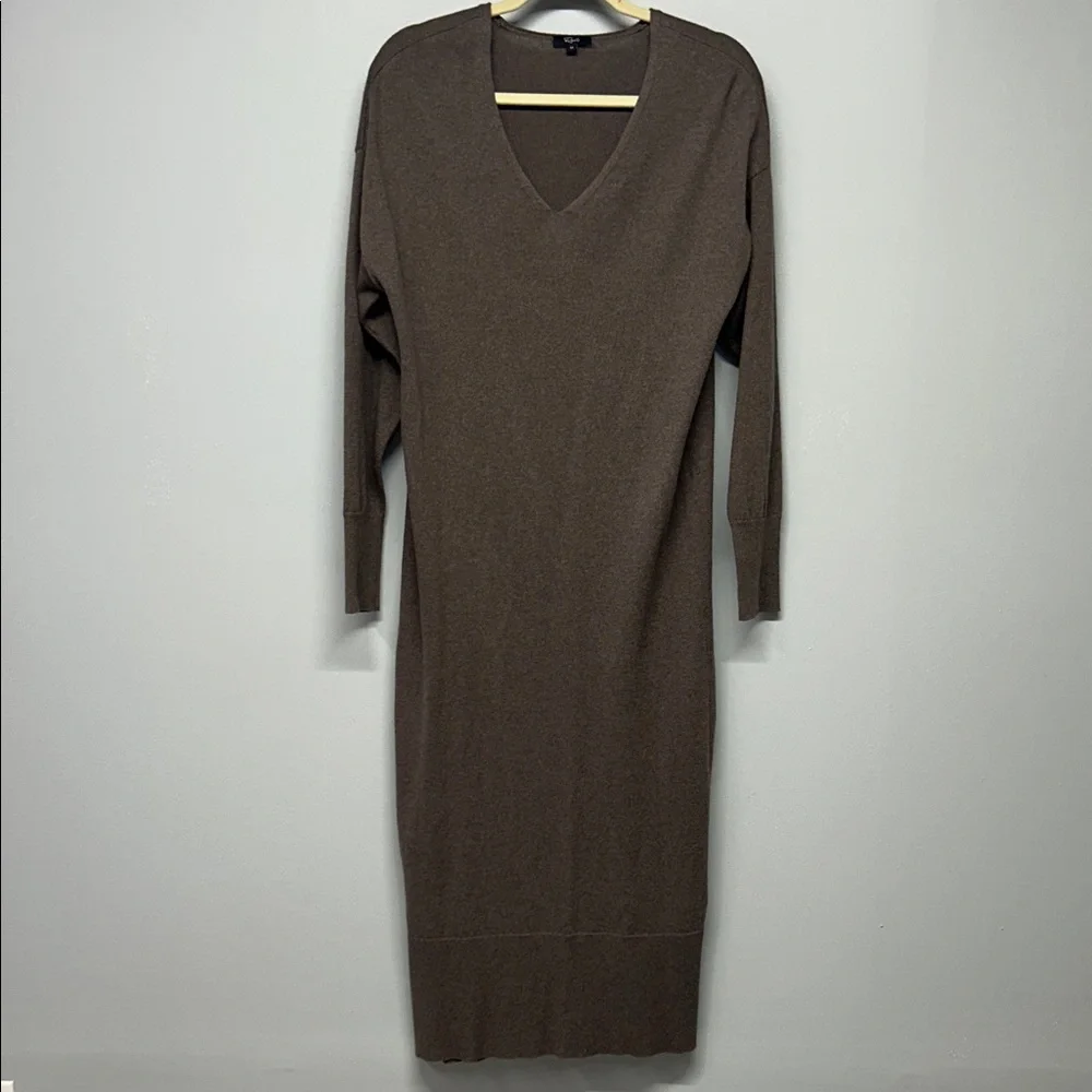 Rails Margot Sweater Dress Medium Tan Neutral Minimalist Staple Quiet Luxury - Picture 2 of 6